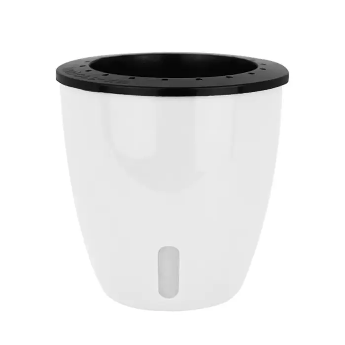 Pots de plantes blancs portables et écologiques avec système de Drainage, Pot de plantes à arrosage 