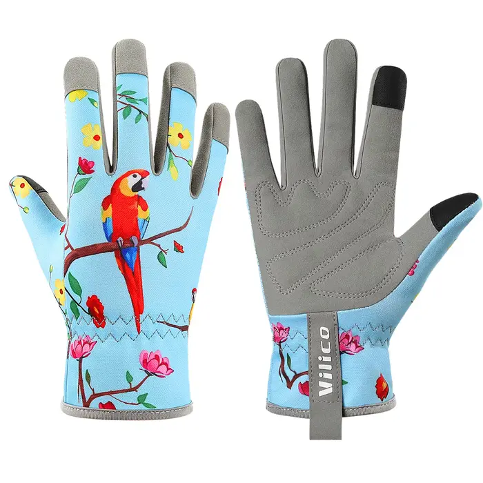 Gants de jardinage pour femmes, gants de jardin en cuir respirant avec poignée, gants de travail rés
