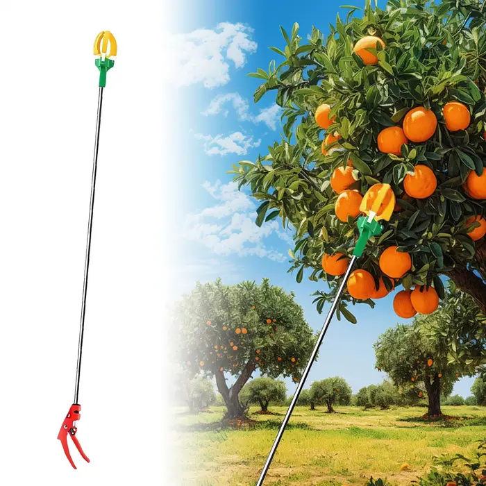 Cueilleur de fruits télescopique à trois griffes avec fonction de coupe de branches, cueilleur manue