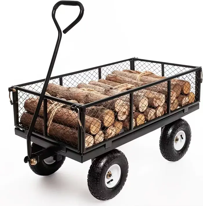 Chariot de jardin pliable et détachable, chariot pliant pratique pour une utilisation en extérieur