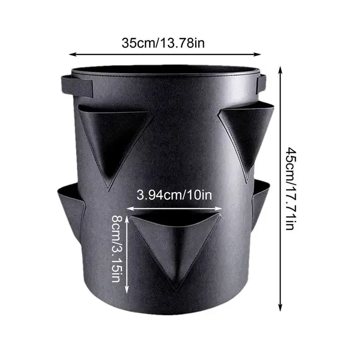 Sac de culture multi-bouche 7 gallons avec 6 poches latérales, sacs de plantation de fraises et de t