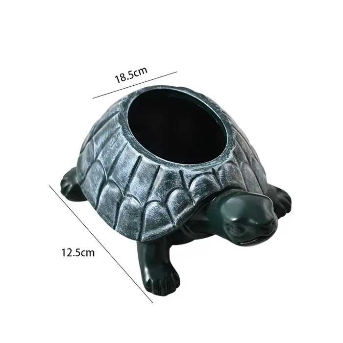 Pot de fleurs tortue mignon, conteneur pour plantes vertes, décoration de jardin et de cour, artisan
