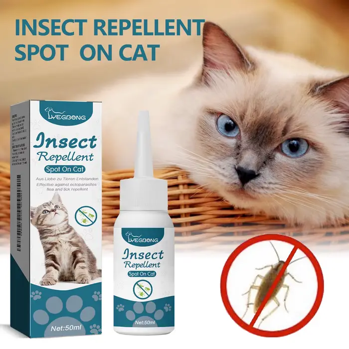 Gouttes anti-puces et tiques pour chats, liquide externe vermifuge pour animaux, élimine les poux et
