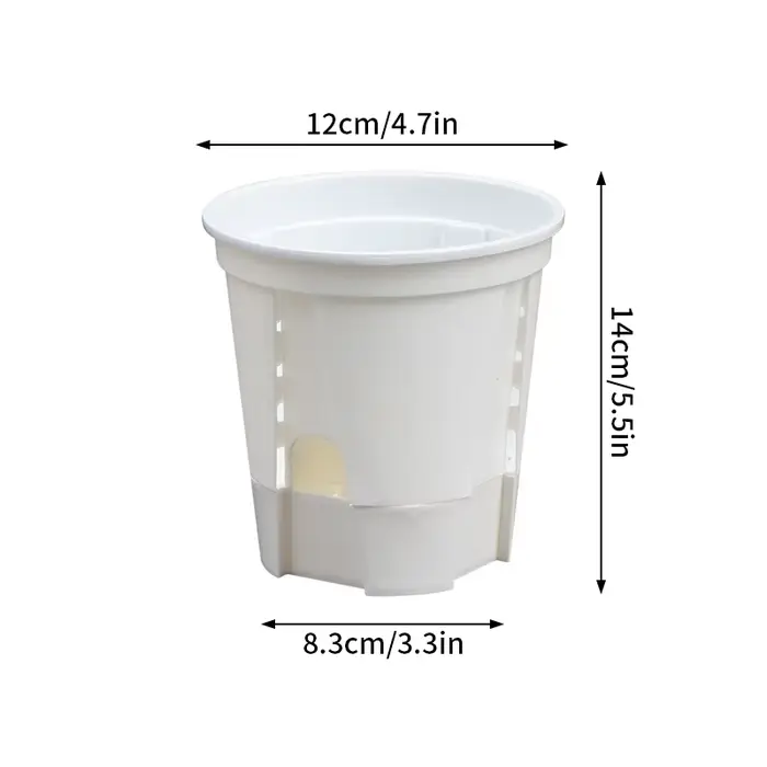 Pot de fleurs à arrosage automatique, Pot d'orchidée en plastique, Pot de plante hydroponique à Doub