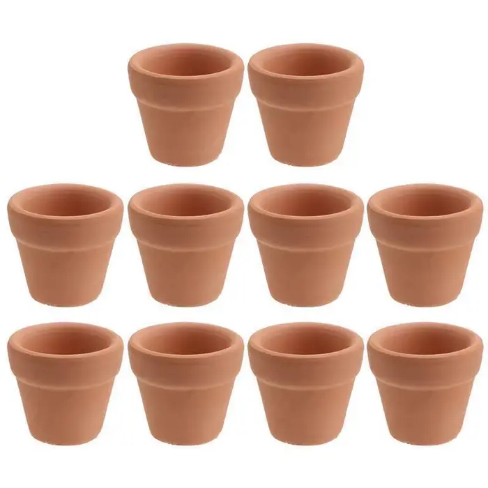 Poterie en céramique 3x3cm, 10 pièces, pots de fleurs quantiques, petit mini pot en terre cuite, pot
