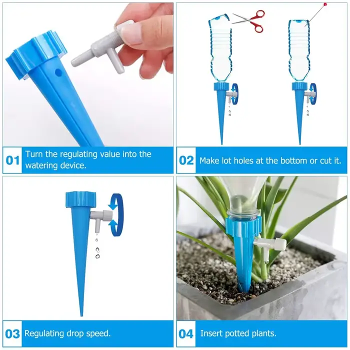 Système d'irrigation goutte-à-goutte automatique, pointe d'arrosage automatique pour plantes à fleur