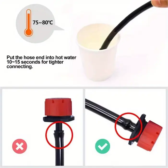 Goutteurs d'irrigation réglables pour système d'arrosage, micro goutteurs, 100 en effet, 1/4 pièces