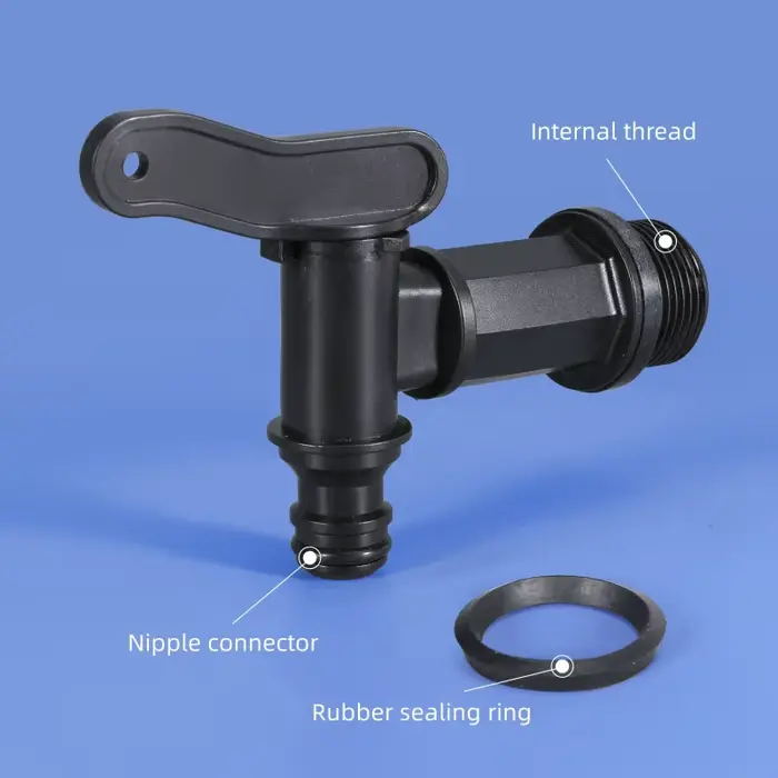 Robinet précieux IBC en plastique à filetage S60x6, connecteur domestique, joint de baril, connexion