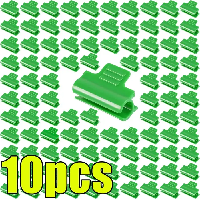 Serre-tuyaux de tunnel de jardin verts, clips de serre pour la fixation d'accessoires avec film isol