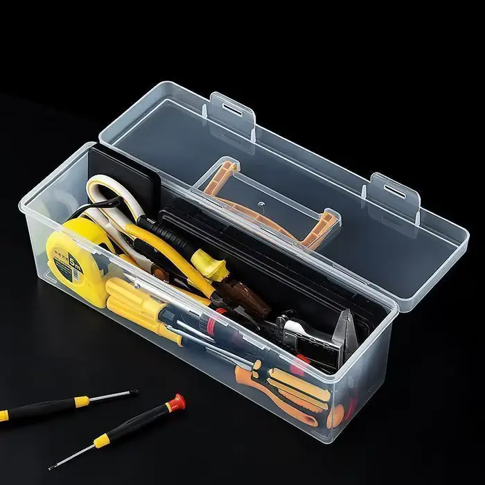 Nouveauté 2026 : Boîte de rangement transparente portable à compartiments pour pièces, outils et vis