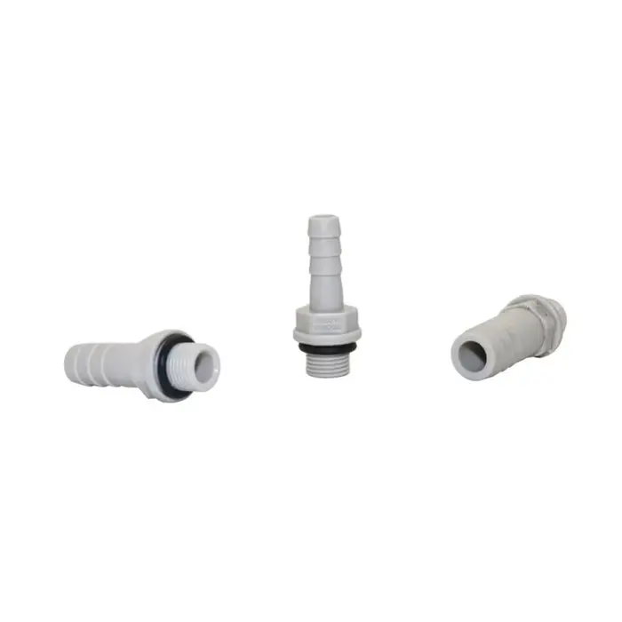 1/8 "1/4" 3/8 "1/2" filetage mâle à 6/8/10/12mm tuyau barbelé connecteur droit en plastique Aquarium