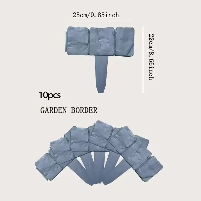 Bordure de clôture de jardin en PP, 10 pièces, bordure de jardin en plastique pour aménagement paysa