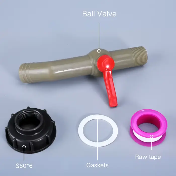 Adaptateur de réservoir IBC, raccords de valve de cube d'eau, connecteur d'irrigation de jardin, fac