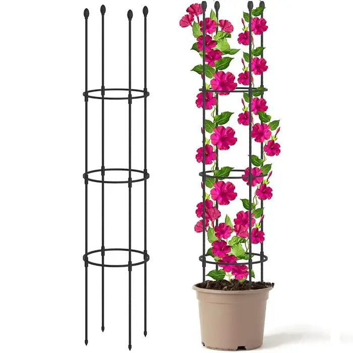 Treillis de jardin empilable, treillis de roses infinitamente épissable pour grimper des fleurs et d