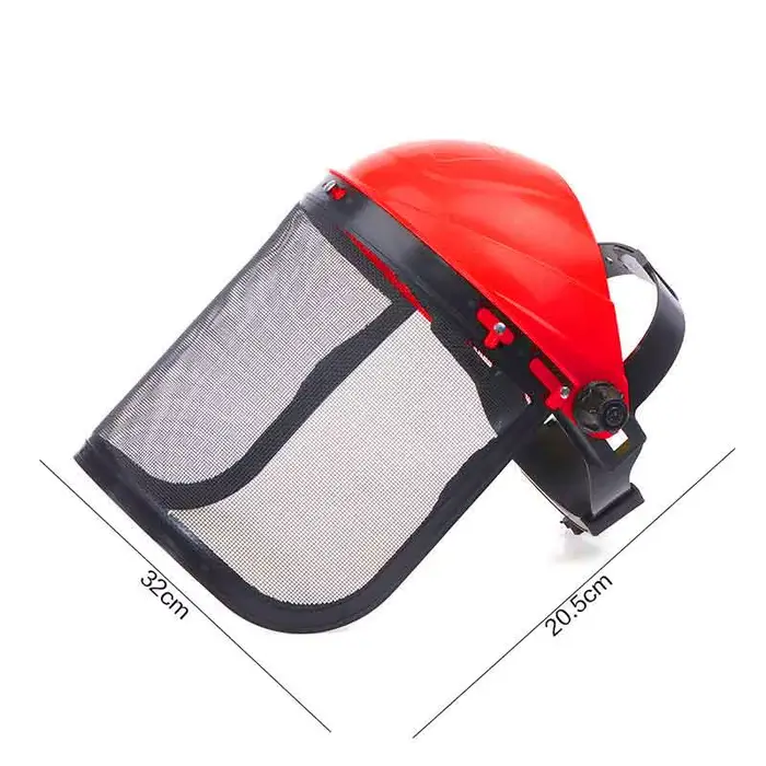 Casque de sécurité pour coupe gazon de jardin, chapeau avec masque de Protection complet en maille p