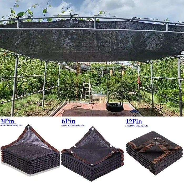 Filet pare-soleil Anti-UV en PEHD noir, 40 ~ 90% ombrage, abri pour Gazebo, Pergola extérieure, couv