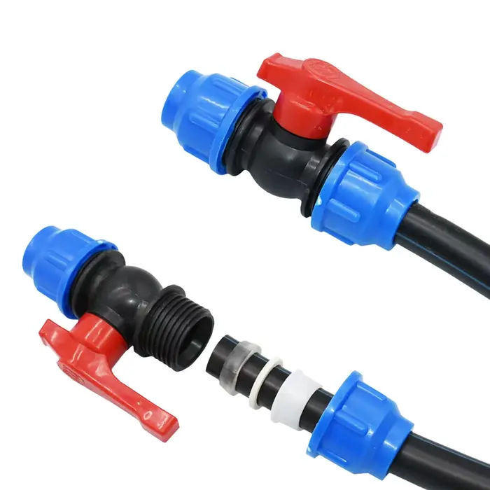 20/25/32/40/50/63mm PVC PE Tube robinet séparateur d'eau en T 1/2 3/4 1 "1.25" 1.5 "2" robinet à tou