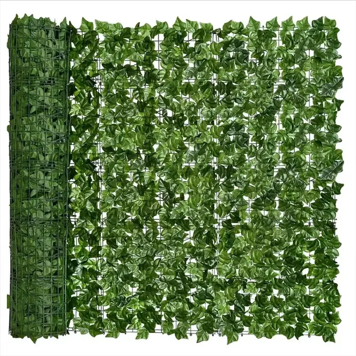 Panneaux de clôture à feuilles vertes