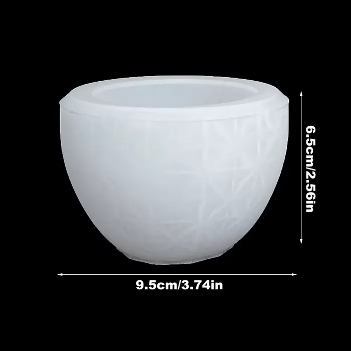Pot de fleurs de plantes succulentes circulaires en béton, moule en Silicone, boîte de rangement fai