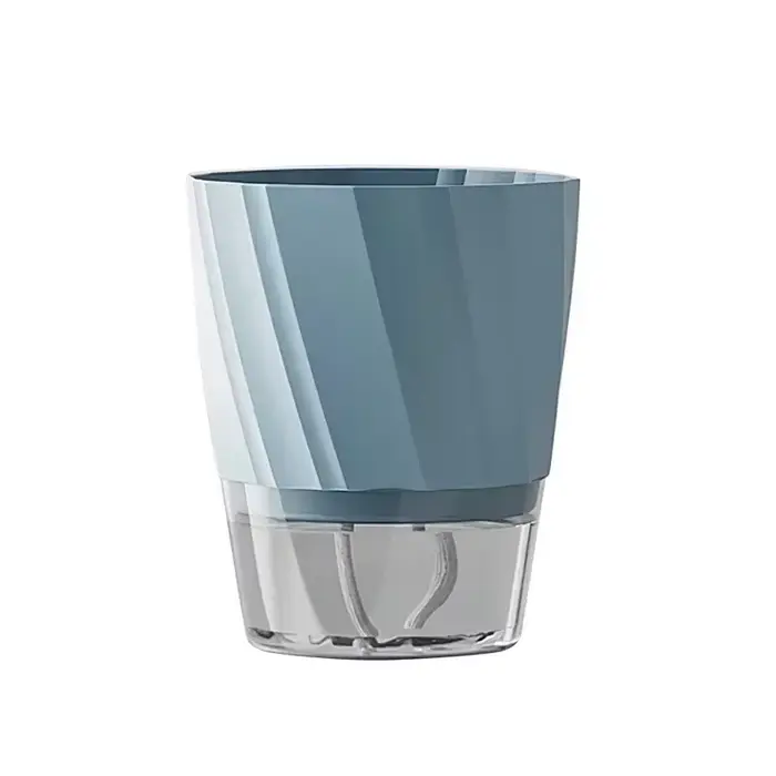 Pot de fleur Double couche en plastique, Pot de plante auto-arrosage, corde en coton, auto-absorbant