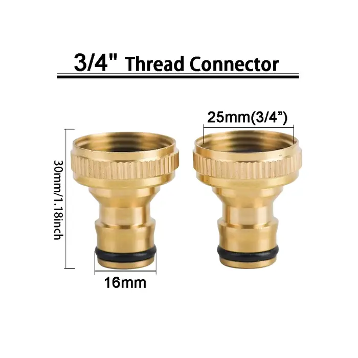 Adaptateur de tuyau d'arrosage à connexion rapide, 3 pièces, 1/2 "3/4" 1 ", filetage femelle/mâle, r