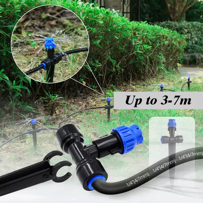 180 °   Arroseurs réglables à 8 trous avec piquet, système d'irrigation rapide à insertion rapide, p