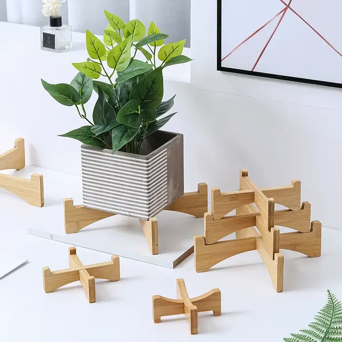 Porte-pot de fleur en bois simple nordique