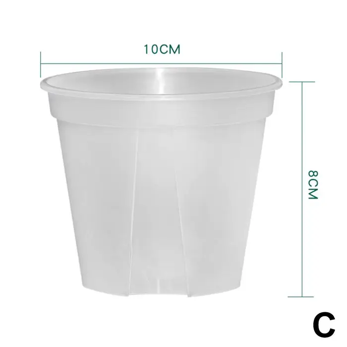 Pots de fleurs en plastique transparent pour contrôle des racines, pots de plantes en plastique avec