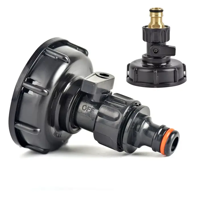 Connecteur d'eau de jardin de tuyau d'adaptateur de assujetIBC, filetage grossier, pièces de raccord