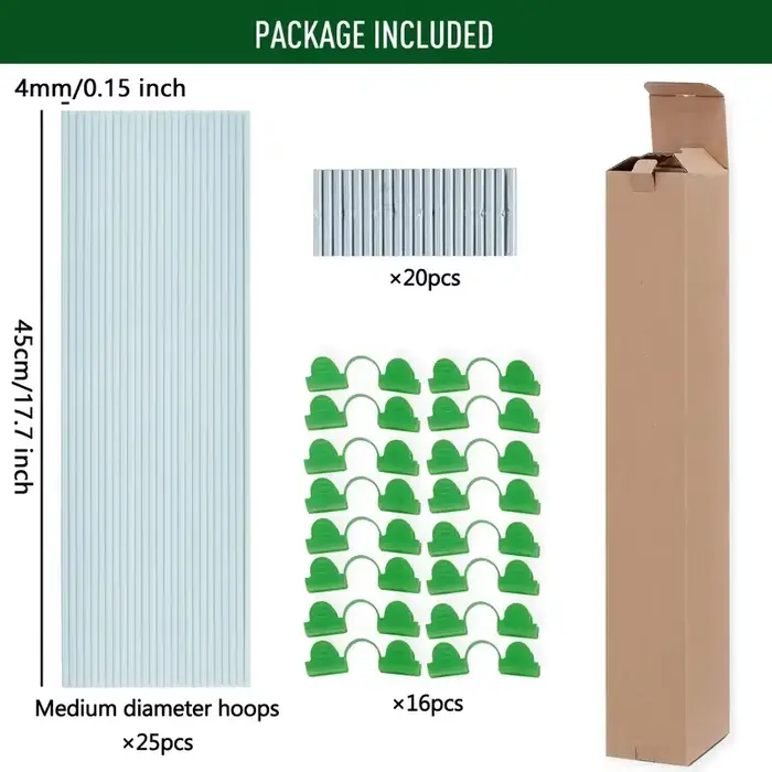 Cerceaux de jardin pour bricolage, tunnel de croissance, cadre de support en fibre violette, cerceau