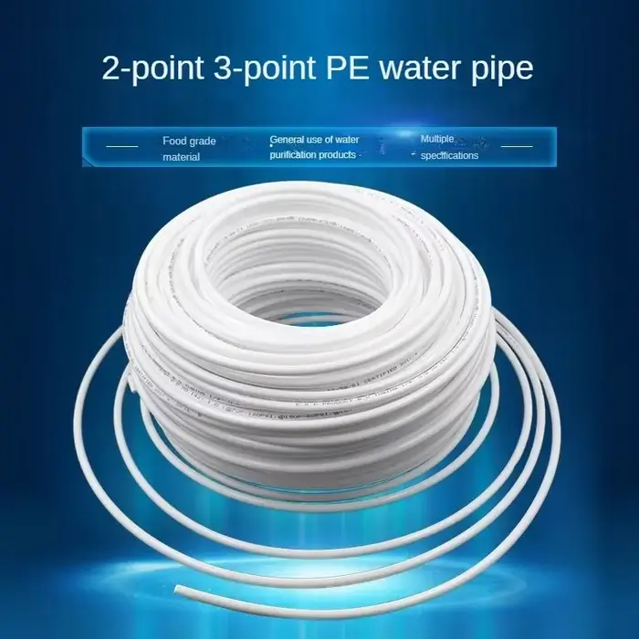 Tuyau flexible en PE blanc pour système de filtre à eau RO, 1/4 en effet, 3/8 en effet, 5-50m, 16,5 
