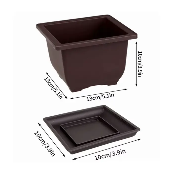Pot de fleurs ovale carré et Hexagonal, plante succulente, bonsaï, petits jardinières en plastique, 