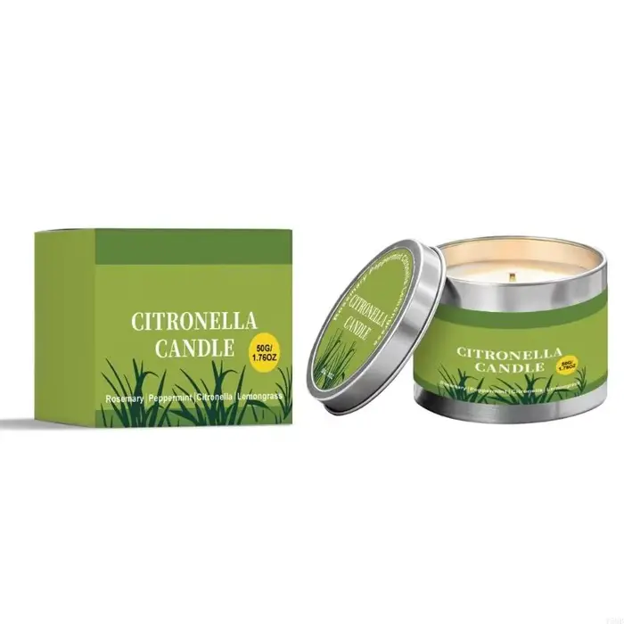Bougie parfumée à citronnelle pour l'extérieur