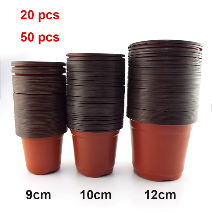 Pot de fleur en plastique, boîte de culture, plateau résistant aux chutes pour plantes de jardin de 