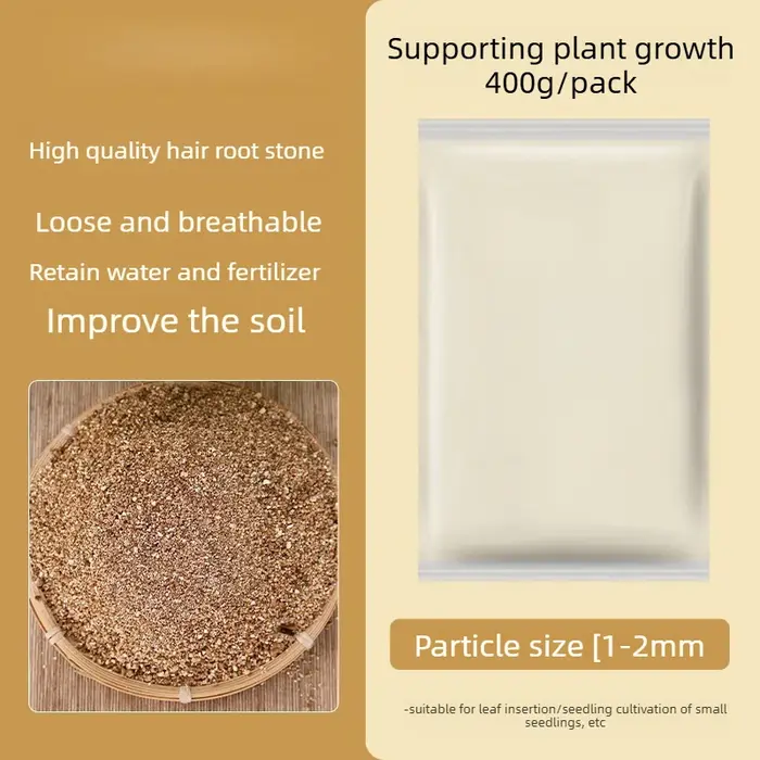Vermiculite granulaire 400g/paquet pour jardinage, semis, boutures, éclosion d'animaux, tortues, pot