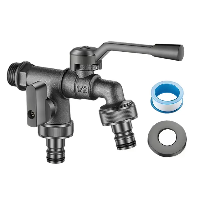Robinet en alliage de zinc robuste anti-gel à commande précise, robinet à 2 voies pour l'irrigation 