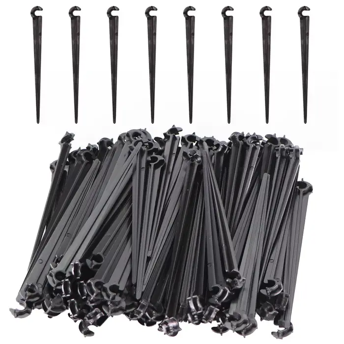 Piquets de Support d'irrigation goutte-à-goutte pour tuyau de 1/4 pouces, crochet en forme de C, Sup