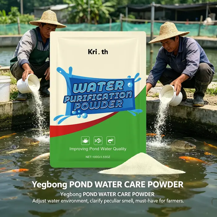 Poudre de purification de l'eau des étangs