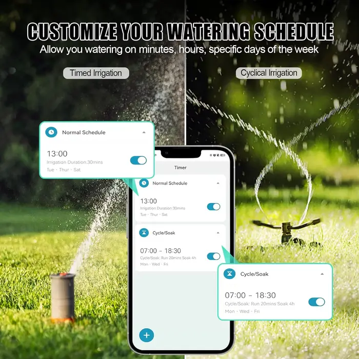 Insoma – minuterie d'arrosage automatique Wifi, avec minuterie d'eau de jardin pivotante en laiton, 