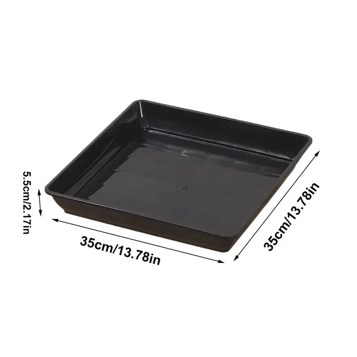 Plateaux pour pots de plantes, 2 pièces, carrés, sous-pots anti-goutte pour jardinière, soucoupes à 