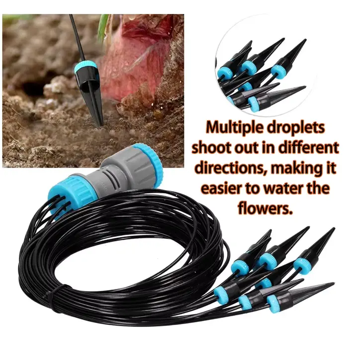 Kit d'irrigation goutte à goutte à 10 têtes, système d'arrosage automatique pour jardin, goutteur de