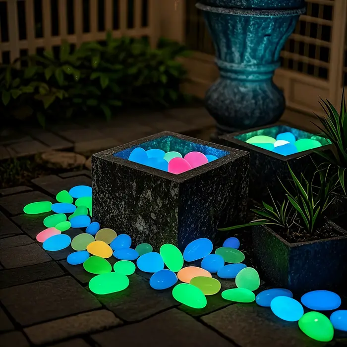 10 pièces de pierres en résine lumineuses surdimensionnées de 4,5 cm, grandes pierres brillantes, ga