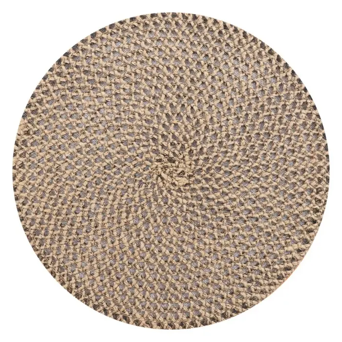 Lot de 4 dessous-de-plat ronds en jute naturelle tressée, antidérapants, résistants à l'usure et iso