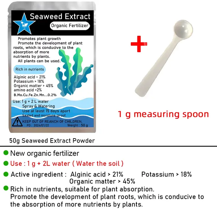 Extrait d'algues 50g, nouvel engrais organique pour bonsaï de jardin