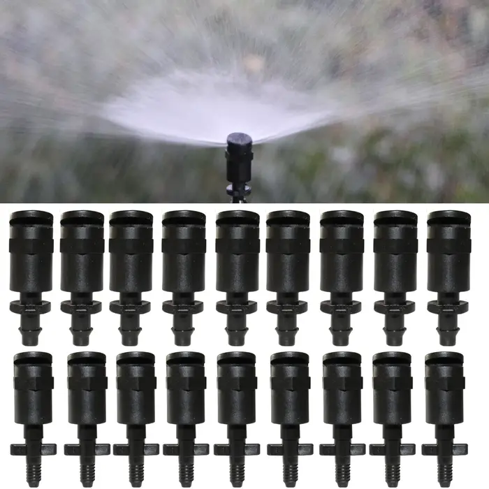 Arroseurs à buse de réfraction à 180 degrés, avec connecteurs barbelés à vis de 1/4 pouces ou 4/7mm,