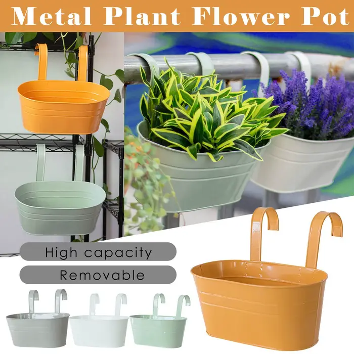 Mur de fleurs en fer en métal, pot de plantes, jardinière de jardin, pots de balcon, panier succulen