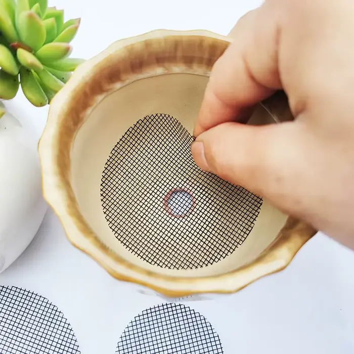 Tapis d'écran pour trous de Pot, 50 pièces, écran rond pour trous de Drainage pour empêcher la perte