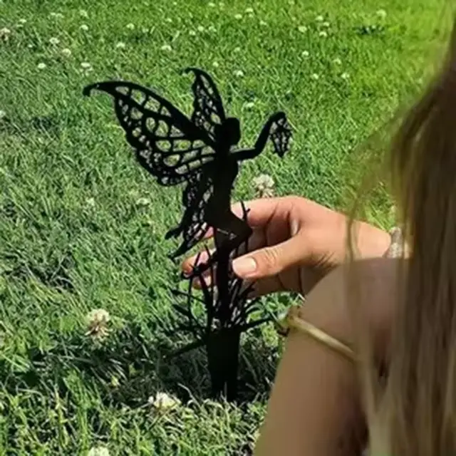 Fées de fleurs en fer pour terrasse, extérieur, extérieur, extérieur, artisanat, jardin, métal exclu