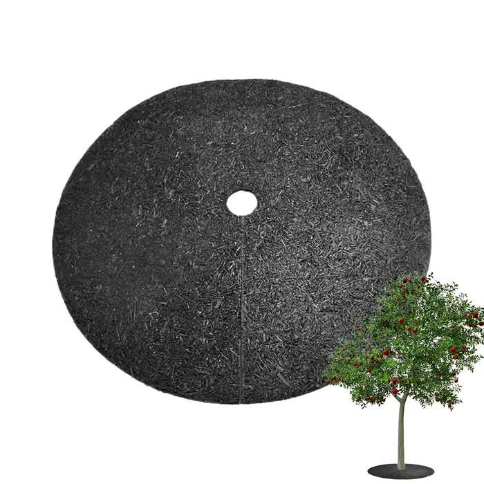 Tapis de paillage non tissé robuste et réutilisable pour arbres