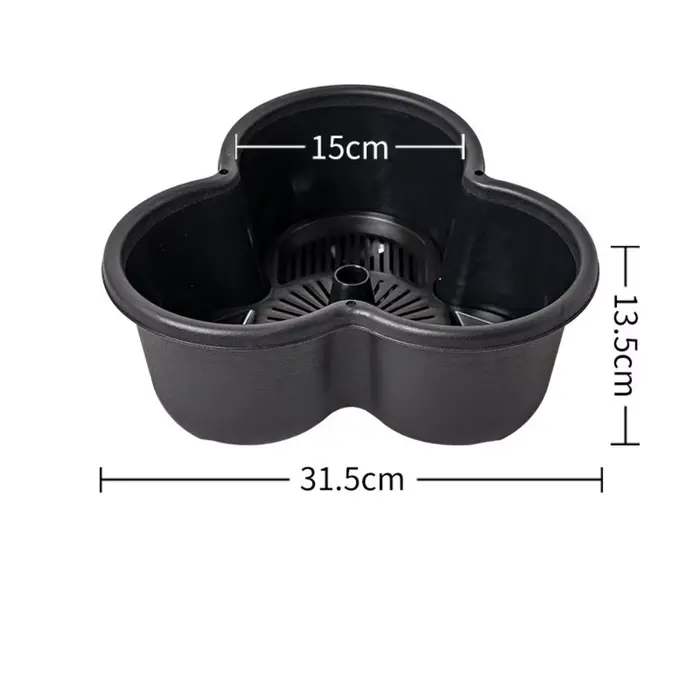 Pot de fleurs vertical empilable, pot de fleurs en plastique multi-niveaux avec roulettes mobiles, p